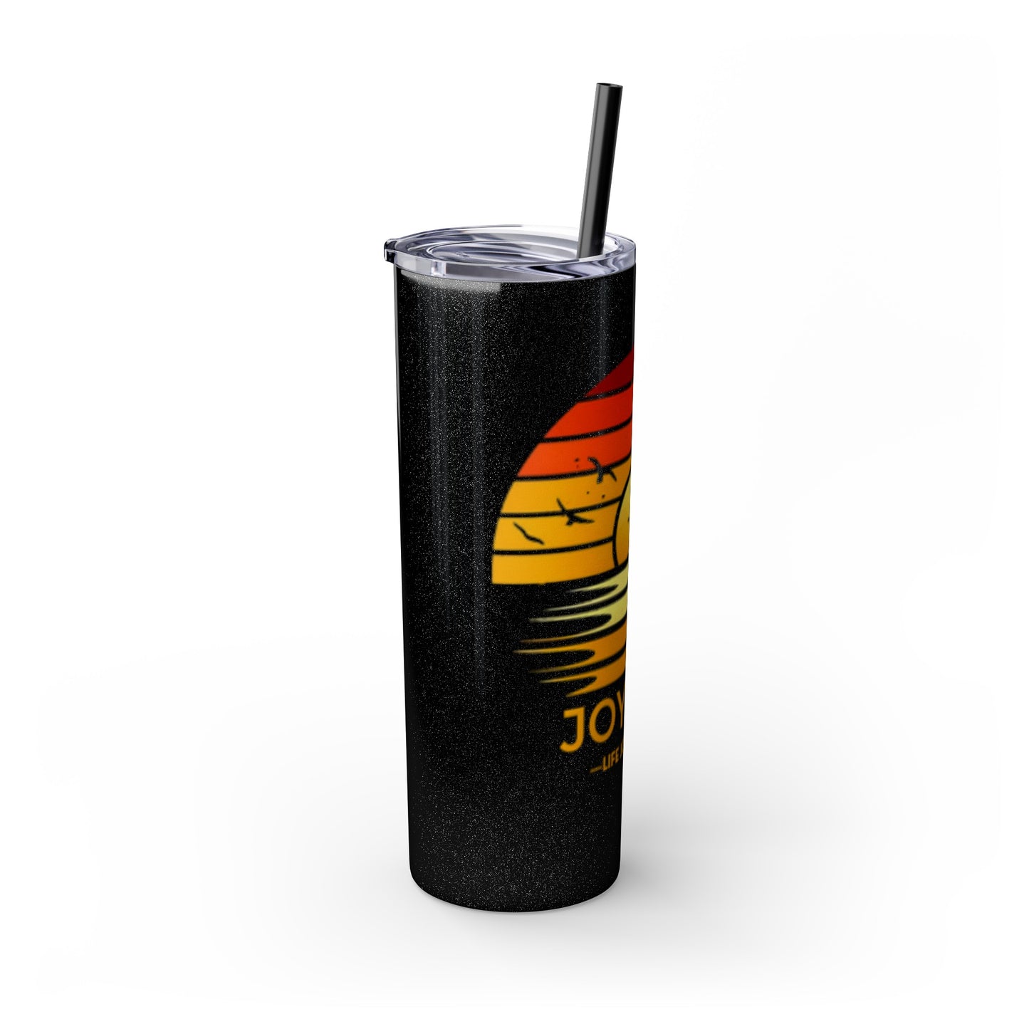 Sunset Glow Skinny Tumbler with Straw, 20oz, Joyous Life Journals