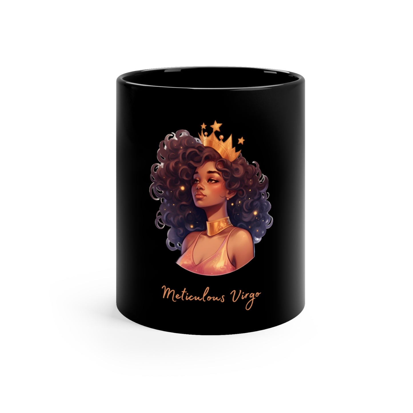 Meticulous Virgo, Joyous Life Journals, 11oz Black Coffee Mug