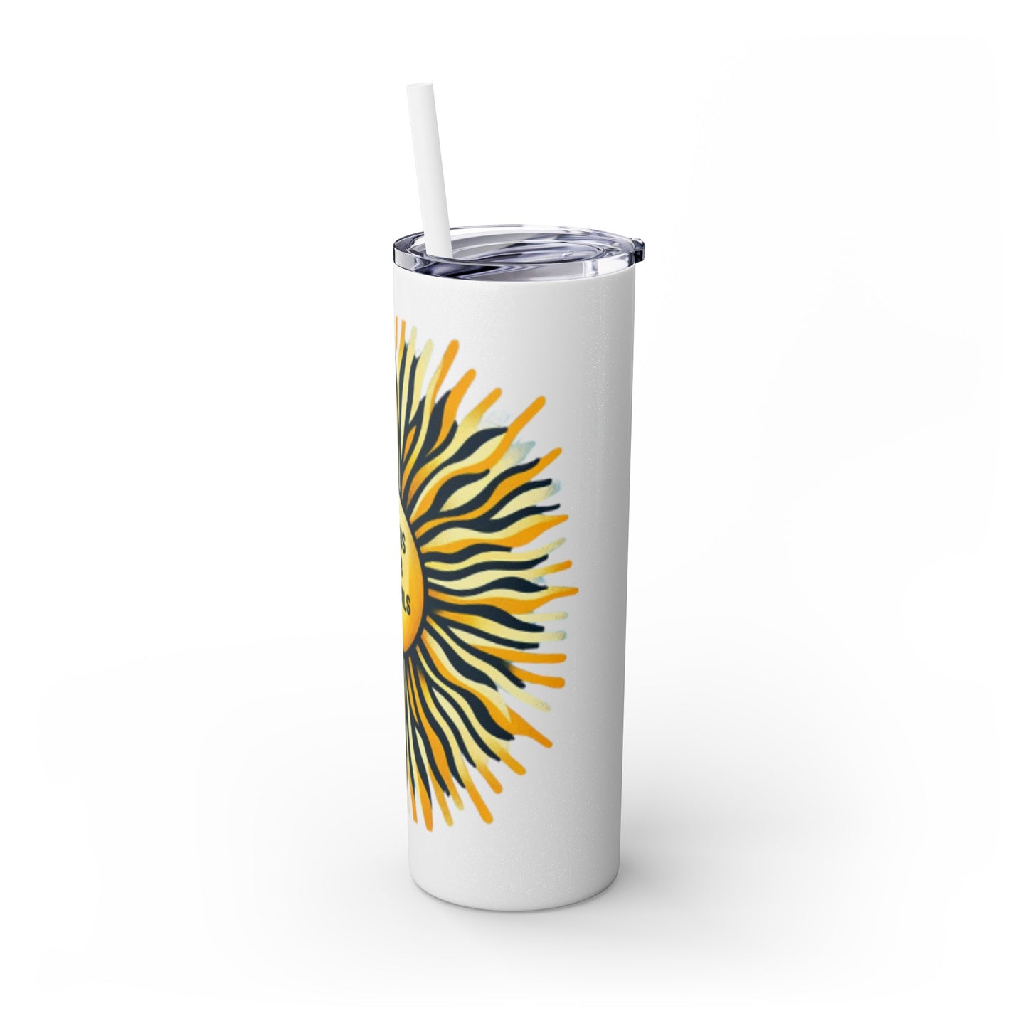 Joyous Life Journals Radiant Sun Tumbler Skinny Tumbler with Straw, 20oz