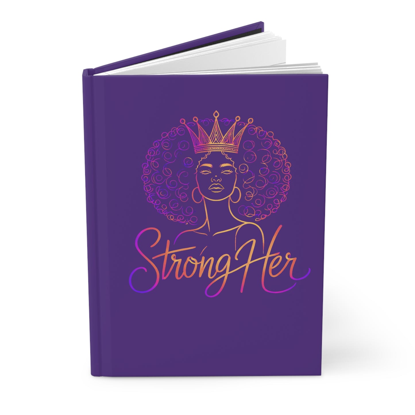 StrongHer Hardcover Journal - Empowering Purple Notebook for Women