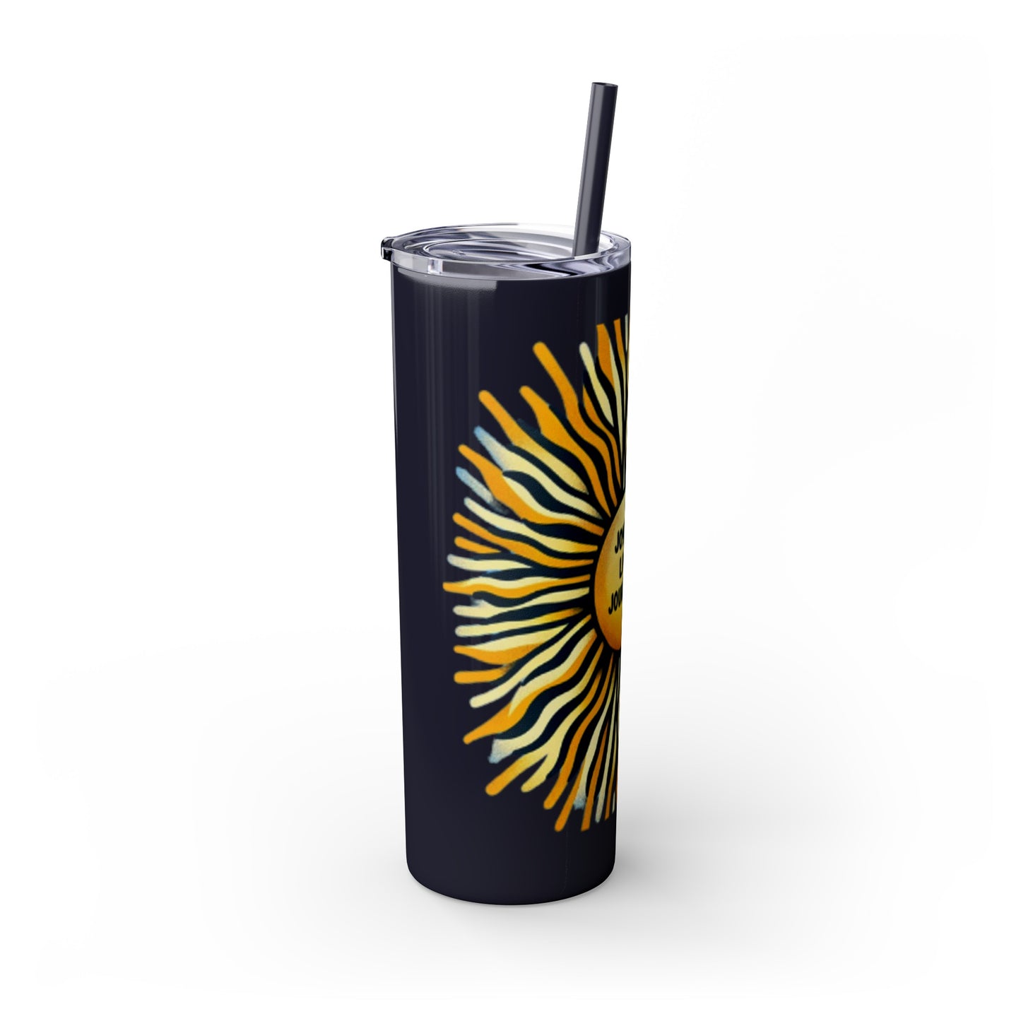 Joyous Life Journals Radiant Sun Tumbler Skinny Tumbler with Straw, 20oz