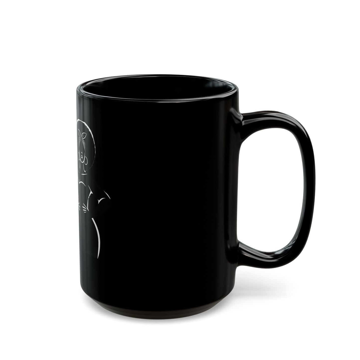 Creative Warrior Fuel Black Mug - 15oz Coffee Cup for Empowerment