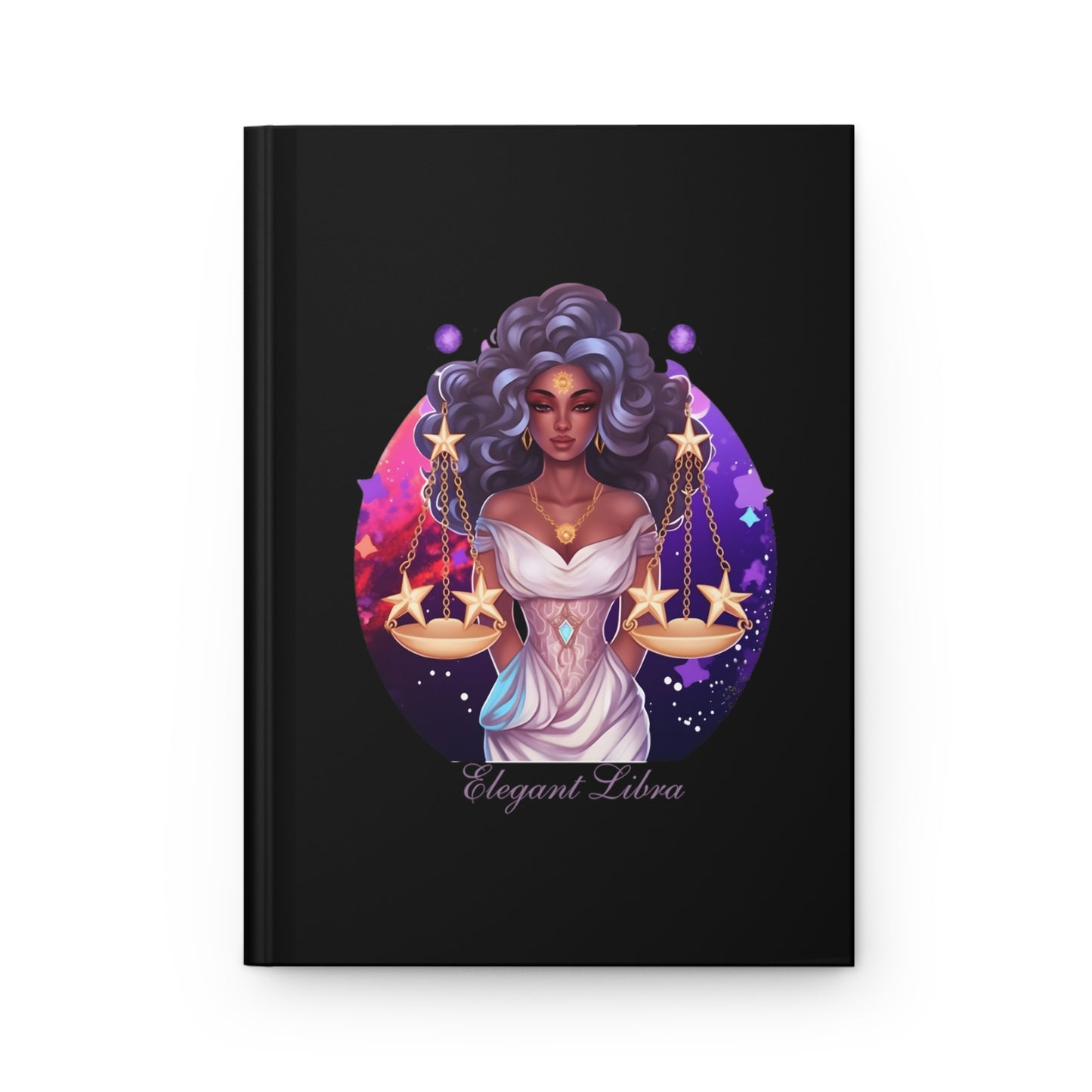 Elegant Libras, Joyous Life Journals, Celestial Elegance Collection Hardcover Journal Matte