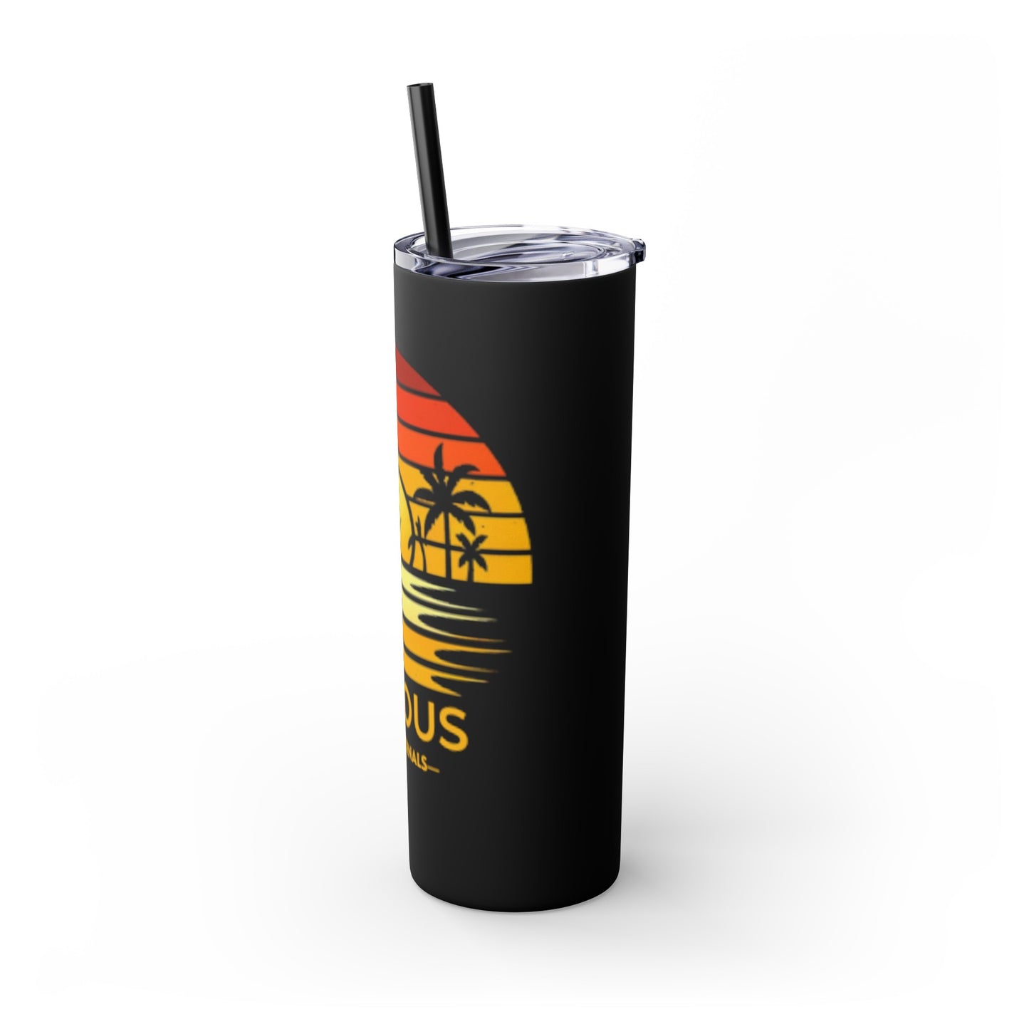 Sunset Glow Skinny Tumbler with Straw, 20oz, Joyous Life Journals