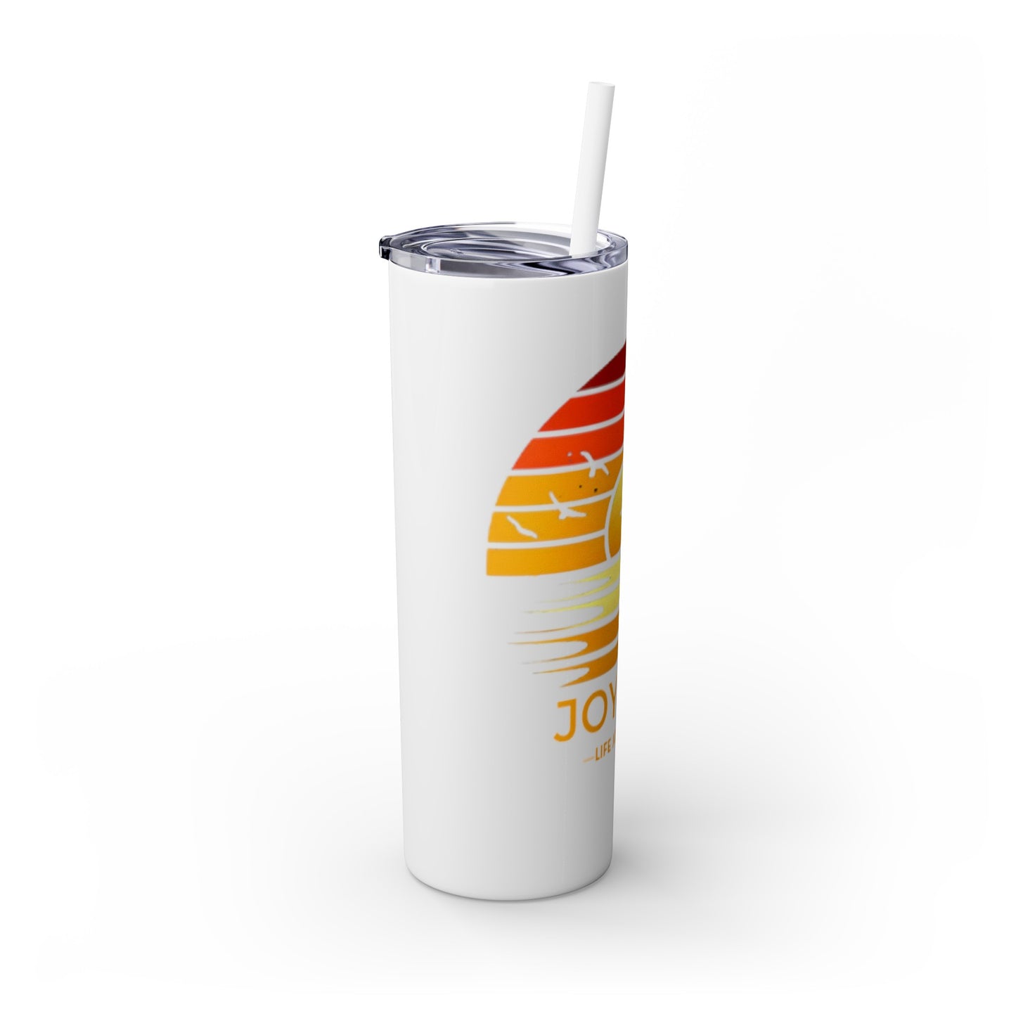 Sunset Glow Skinny Tumbler with Straw, 20oz, Joyous Life Journals