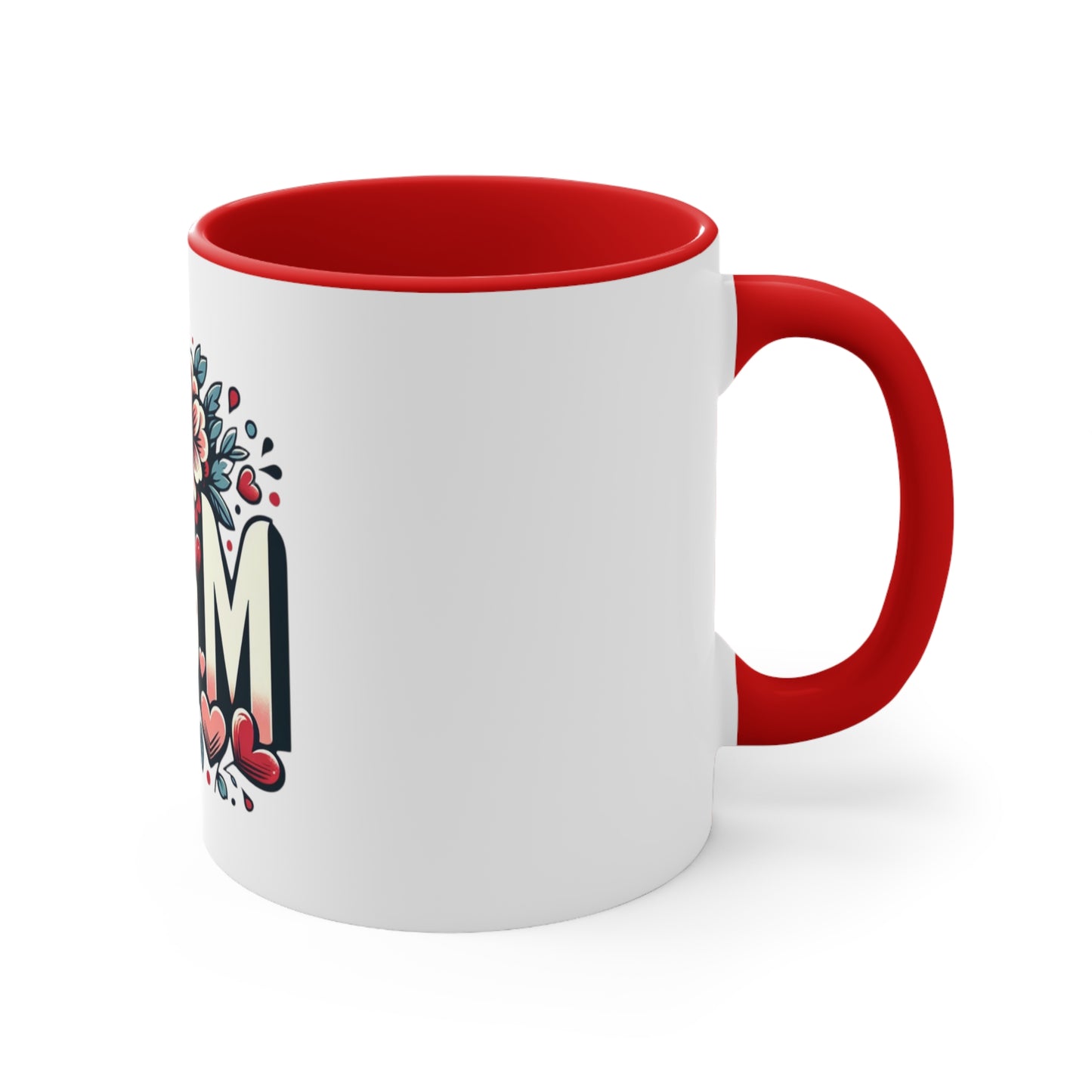 Love Blossoms Red Accent Coffee Mug – A Tribute to Moms, 11oz, Joyous Life Journals