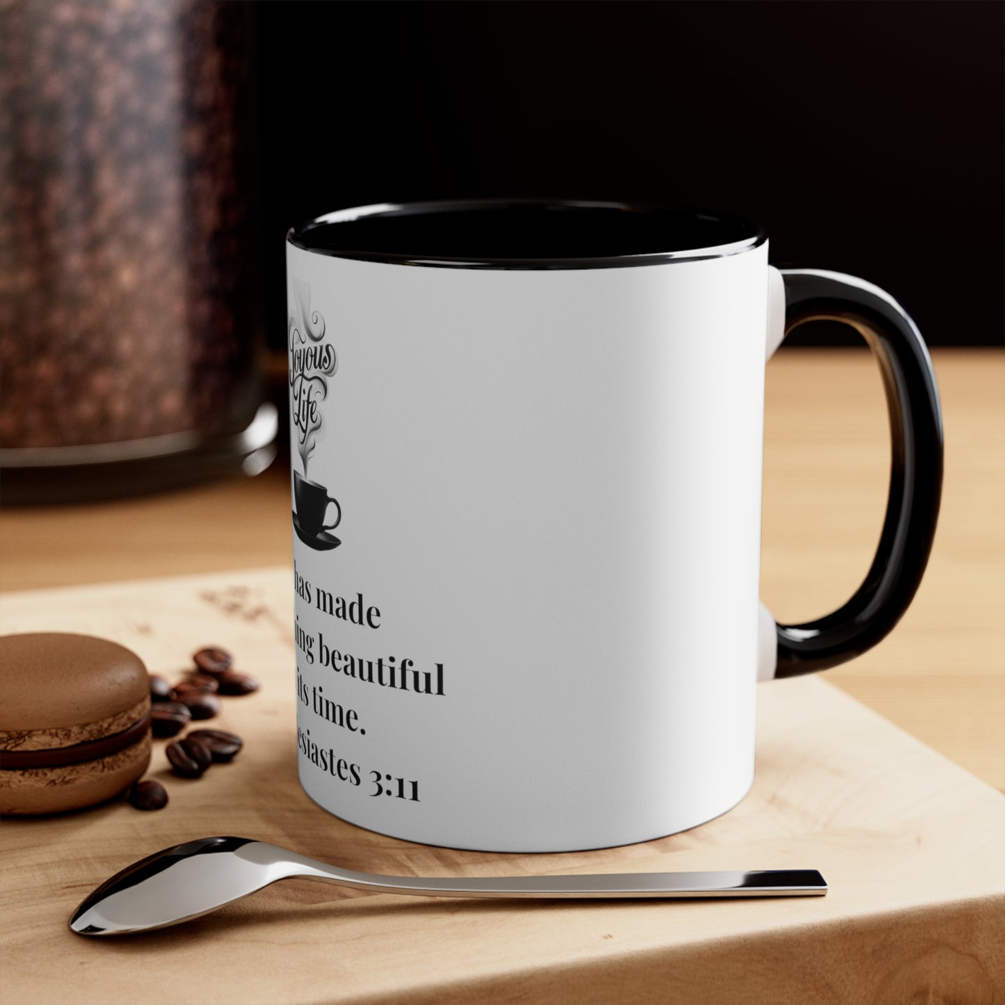 Divine Timing: Ecclesiastes 3:11 Accent Coffee Mug, Joyous Life Journals