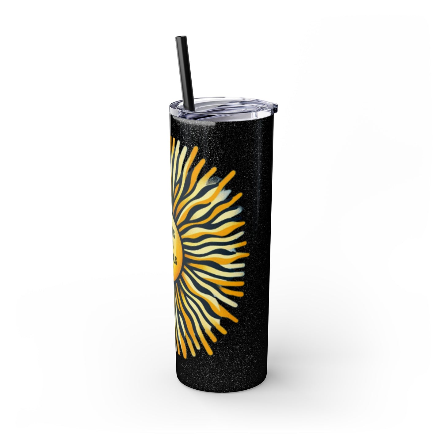 Joyous Life Journals Radiant Sun Tumbler Skinny Tumbler with Straw, 20oz