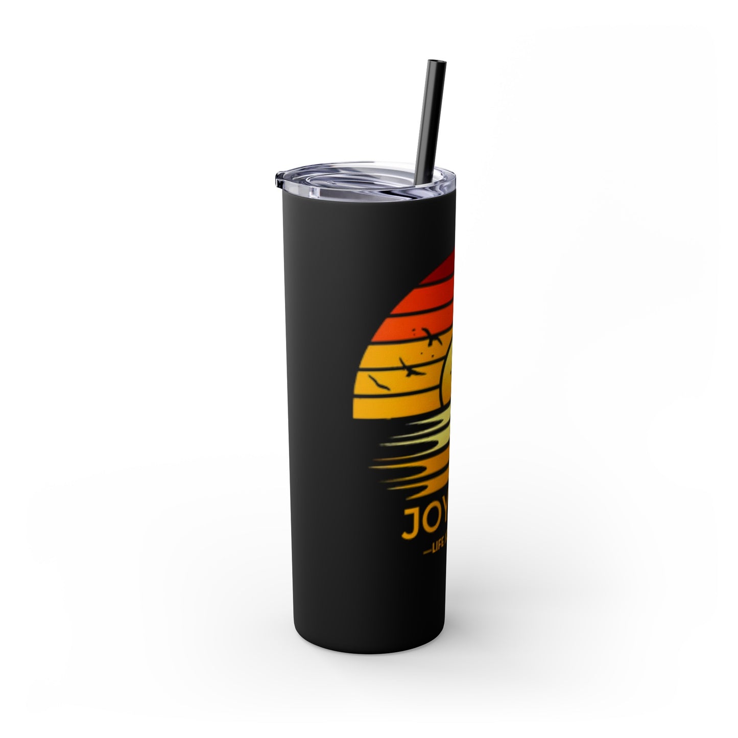 Sunset Glow Skinny Tumbler with Straw, 20oz, Joyous Life Journals