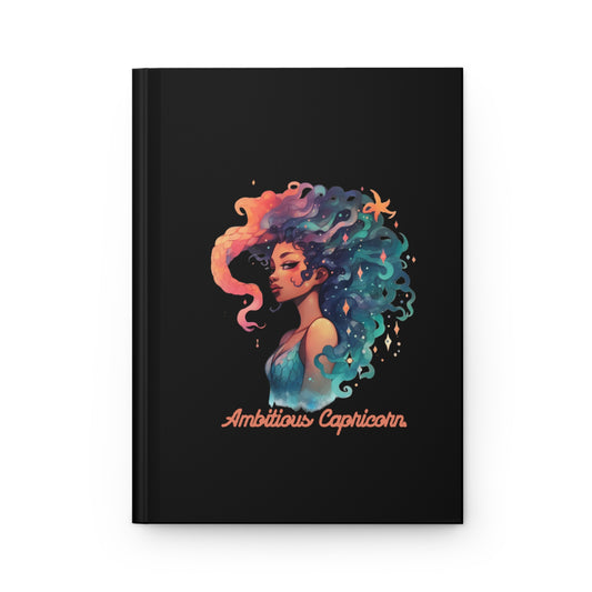 Ambitious Capricorn, Joyous Life Journals, Celestial Elegance Collection Hardcover Journal Matte
