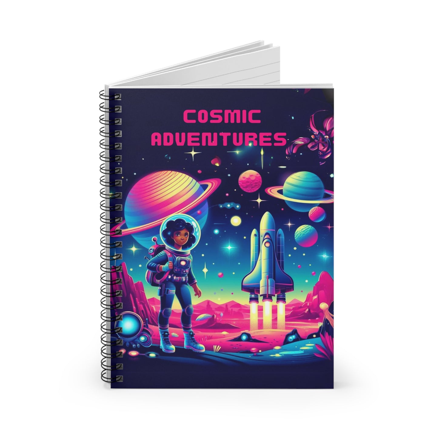 Cosmic Adventures Spiral Notebook - Ruled Line, Joyous Life Journals