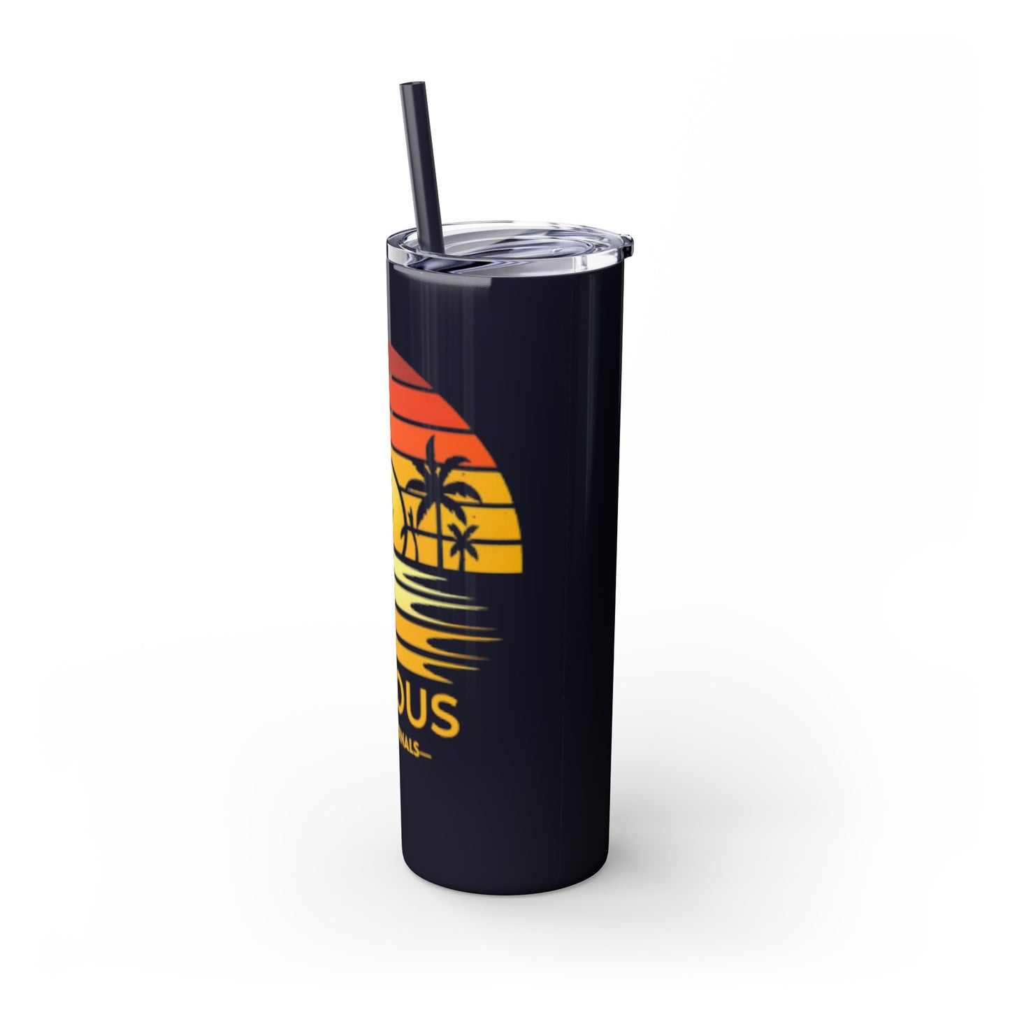 Sunset Glow Skinny Tumbler with Straw, 20oz, Joyous Life Journals