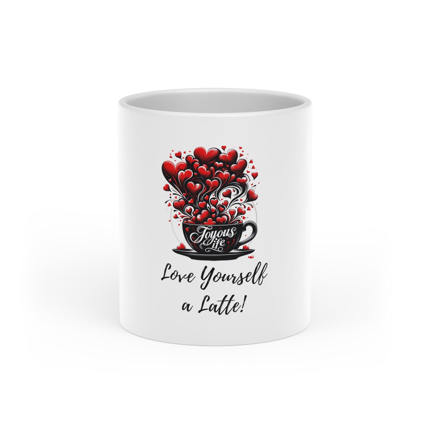 Love Yourself a Latte! Heart-Shaped Mug - Start Your Day with Self-Love, Joyous Life Journals
