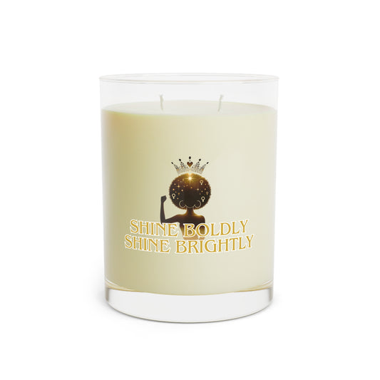 Shine Brightly, Shine Boldly Candle Scented Candle - Full Glass, 11oz, Joyous Life Journals