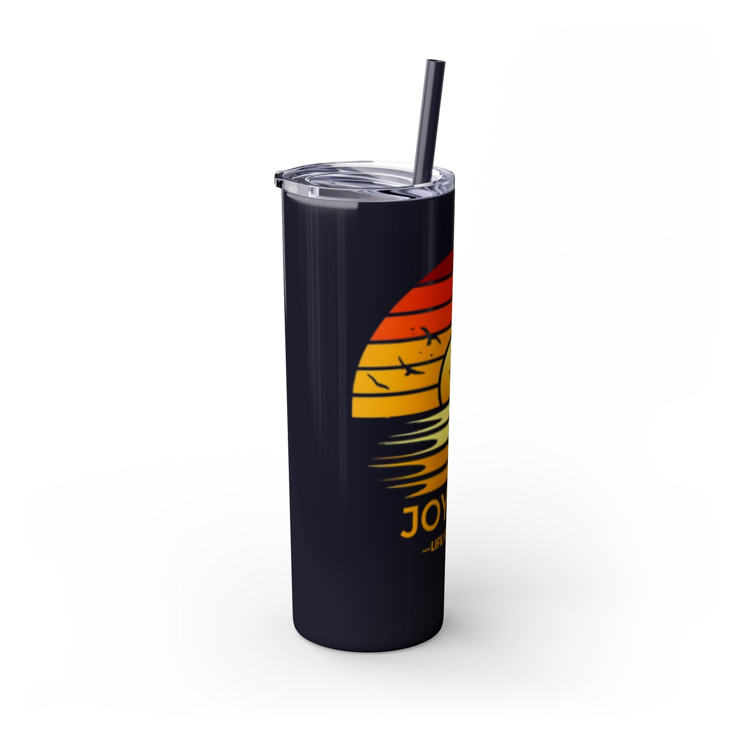 Sunset Glow Skinny Tumbler with Straw, 20oz, Joyous Life Journals