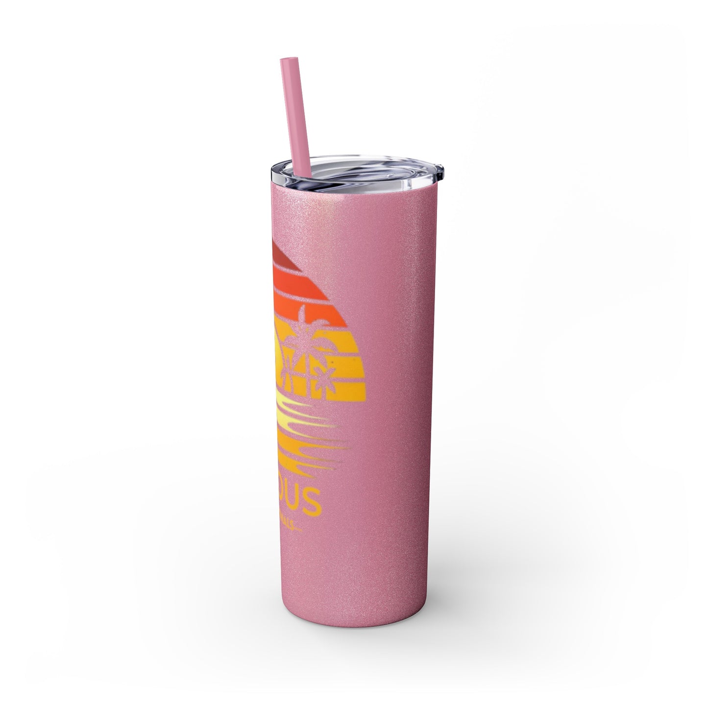 Sunset Glow Skinny Tumbler with Straw, 20oz, Joyous Life Journals