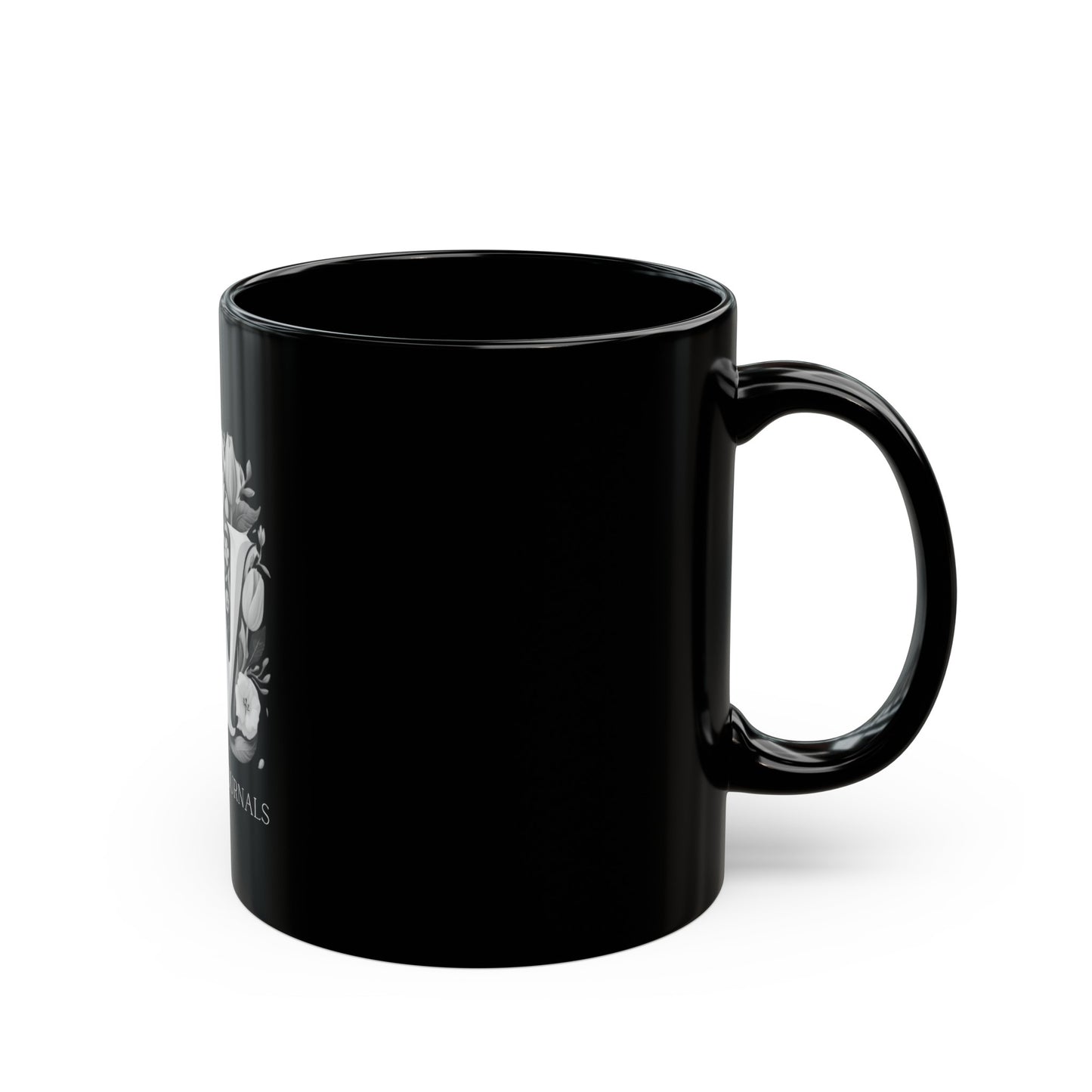 Warmth Wave: Monogram W 11oz Black Coffee Mug, Joyous Life Journals