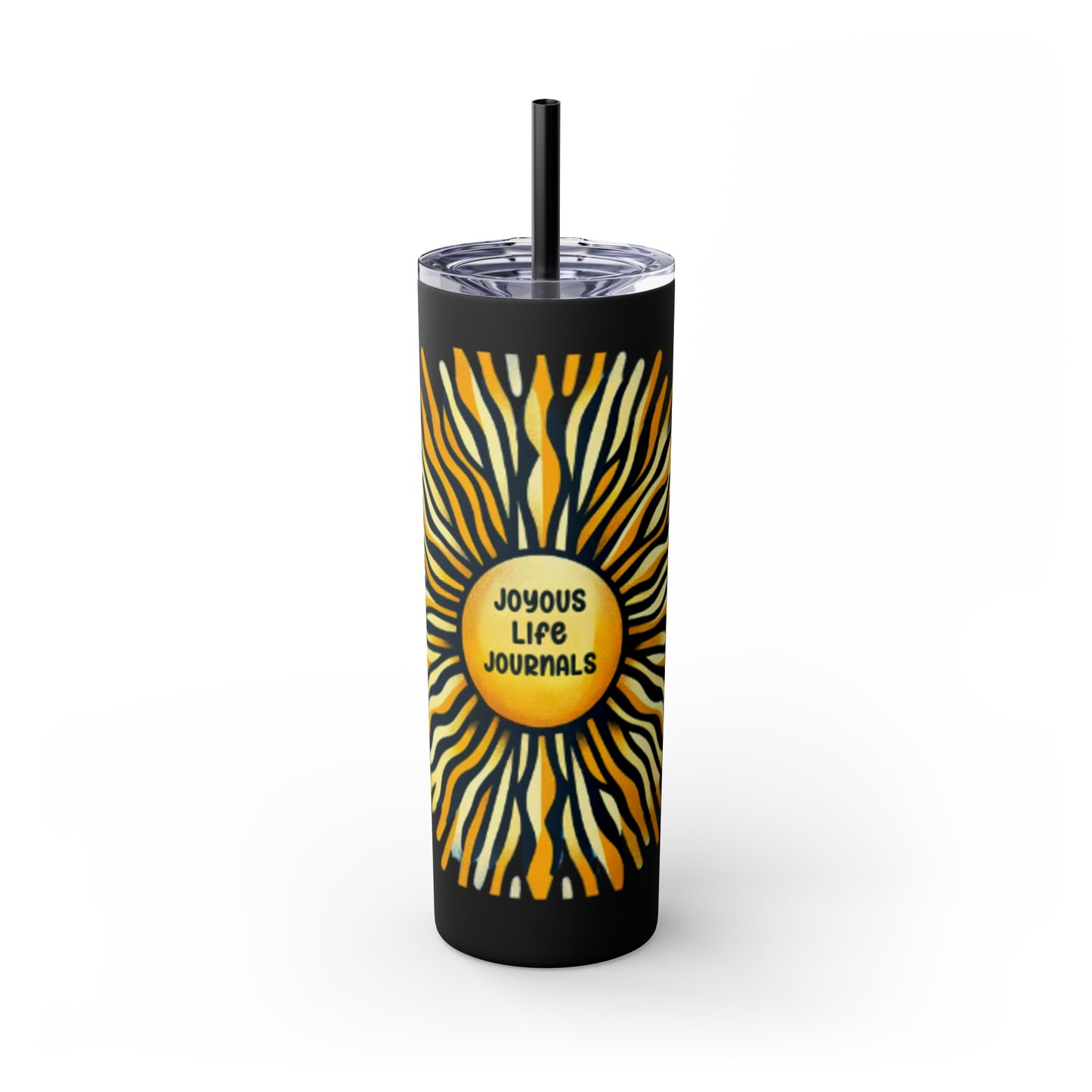 Joyous Life Journals Radiant Sun Tumbler Skinny Tumbler with Straw, 20oz