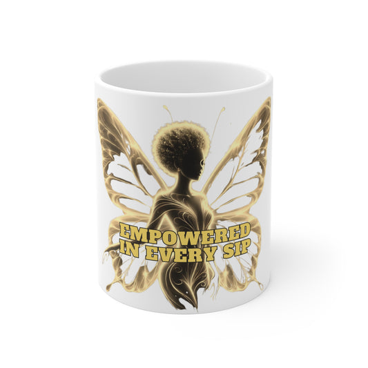 Empowered in Every Sip Mug. Mug 11oz, Joyous Life Journals