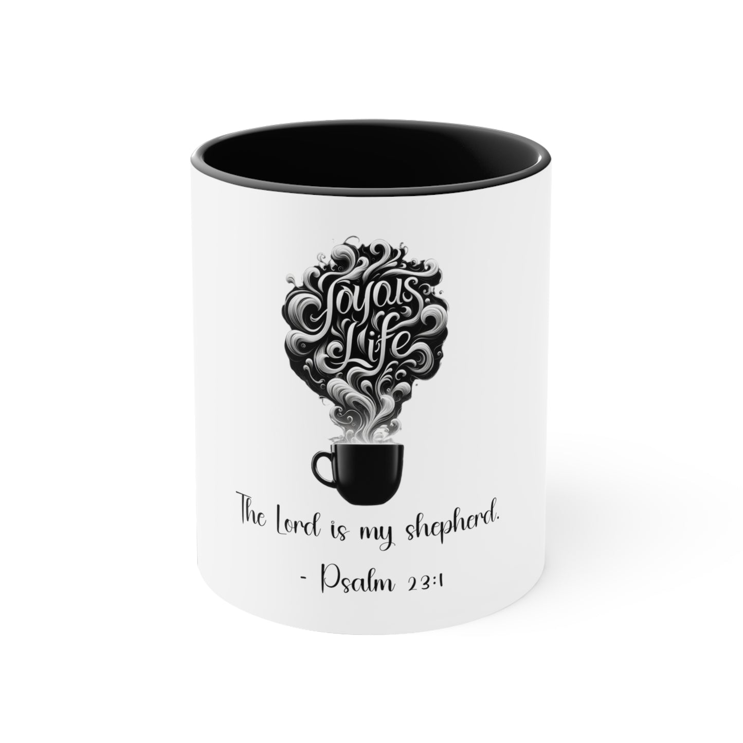 Guiding Light: Psalm 23:1 Accent Coffee Mug, Joyous Life Journals