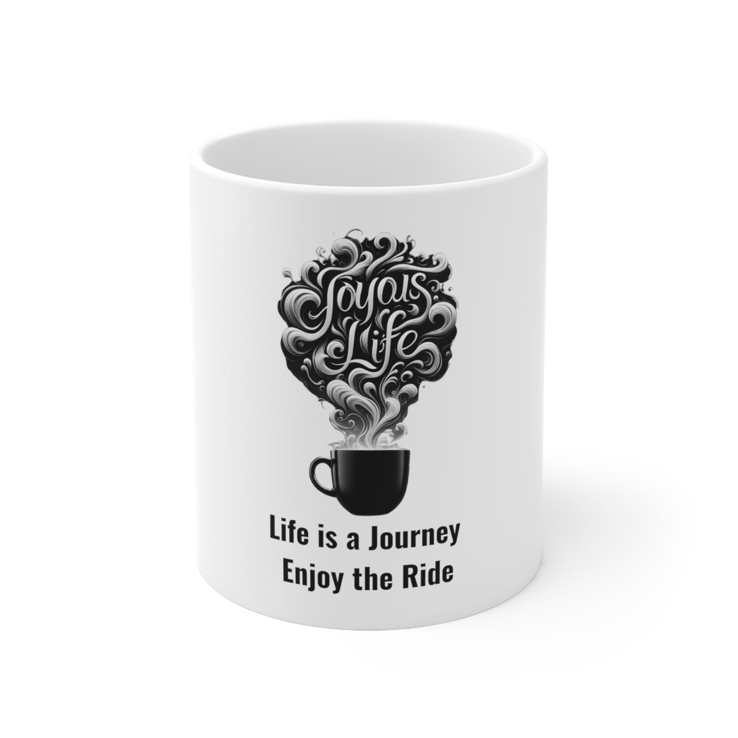 Life's Journey - Enjoy the Ride Ceramic Mug 11oz, Joyous Life Journals