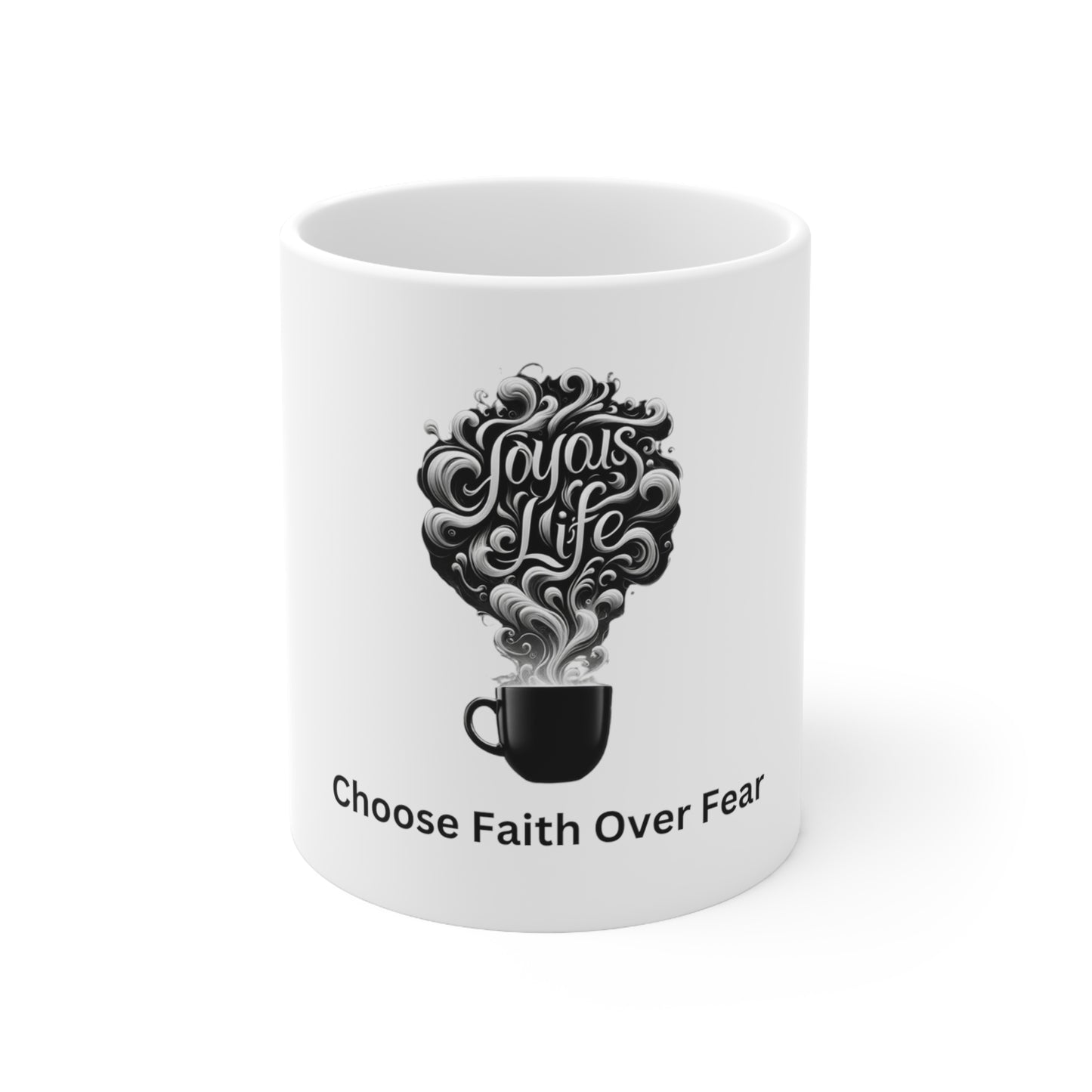 Faith Over Fear - Inspirational Ceramic Mug 11oz, Joyous Life Journals