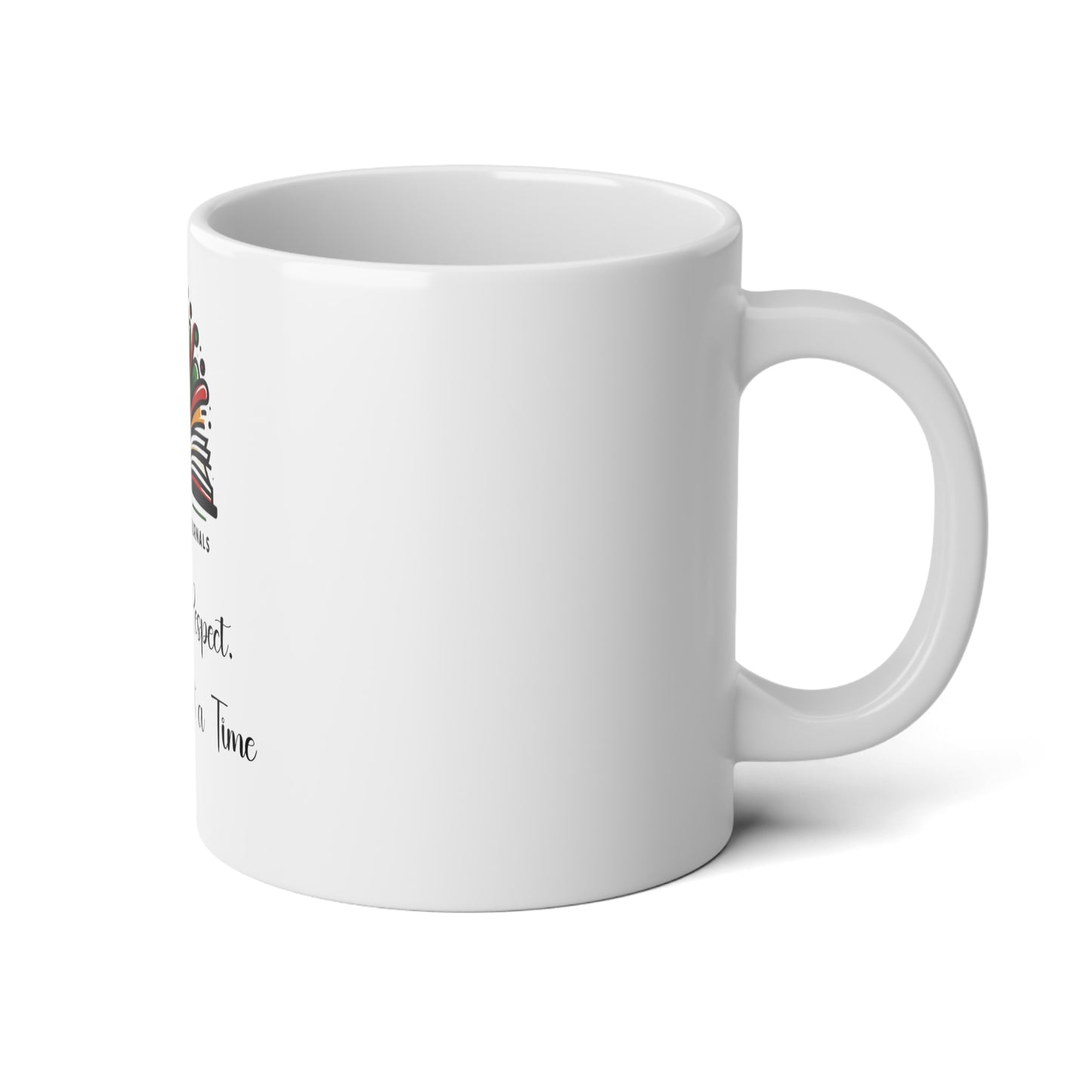 Pouring Respect, One Cup at a Time Jumbo Mug, Joyous Life Journals