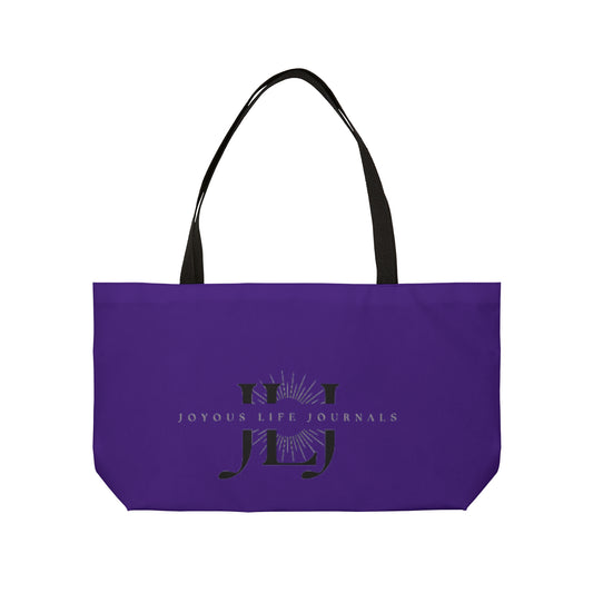 joyous life weekender tote bag, joyous life journals-