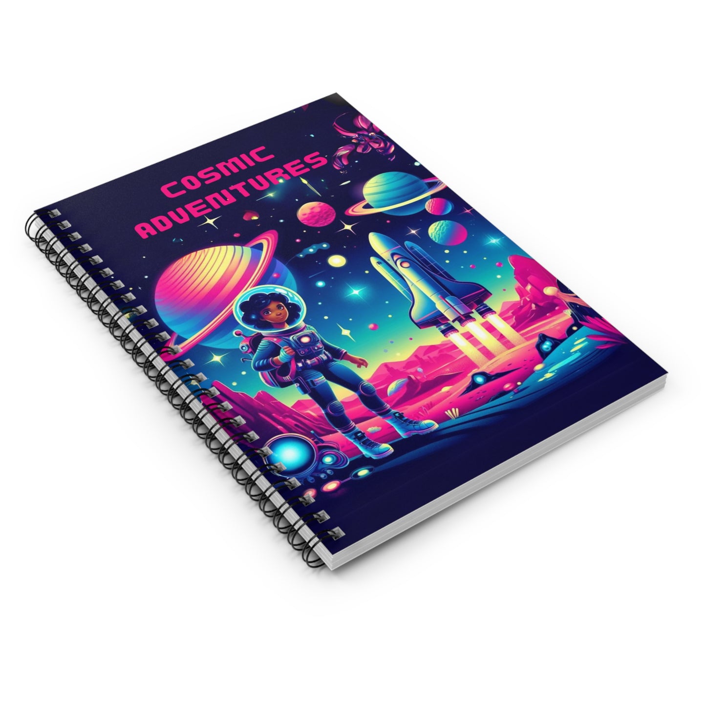 Cosmic Adventures Spiral Notebook - Ruled Line, Joyous Life Journals