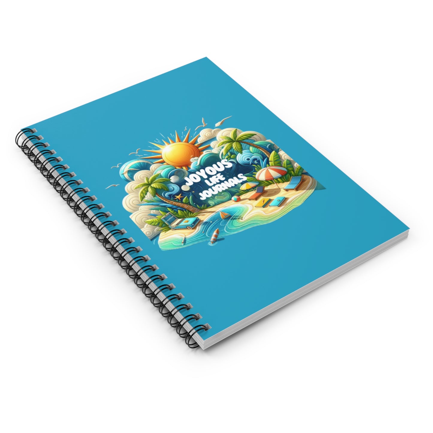 Ocean Bliss Spiral Notebook - Ruled Line, Joyous Life Journals