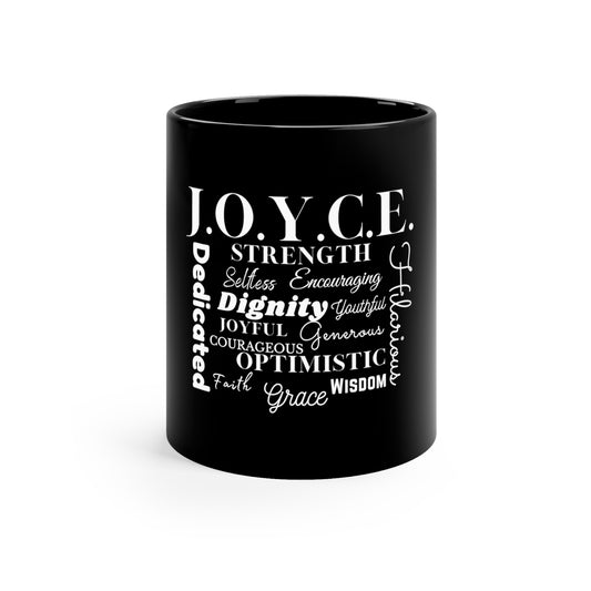 J.O.Y.C.E. 11oz Black Coffee Mug