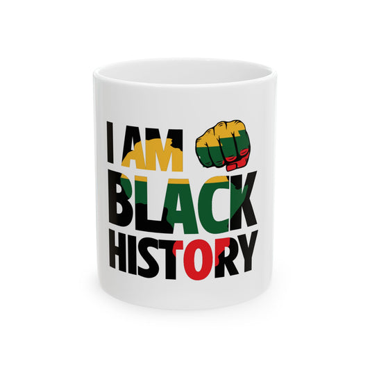 I Am Black History 15oz Coffee Mug, Joyous Life Journals