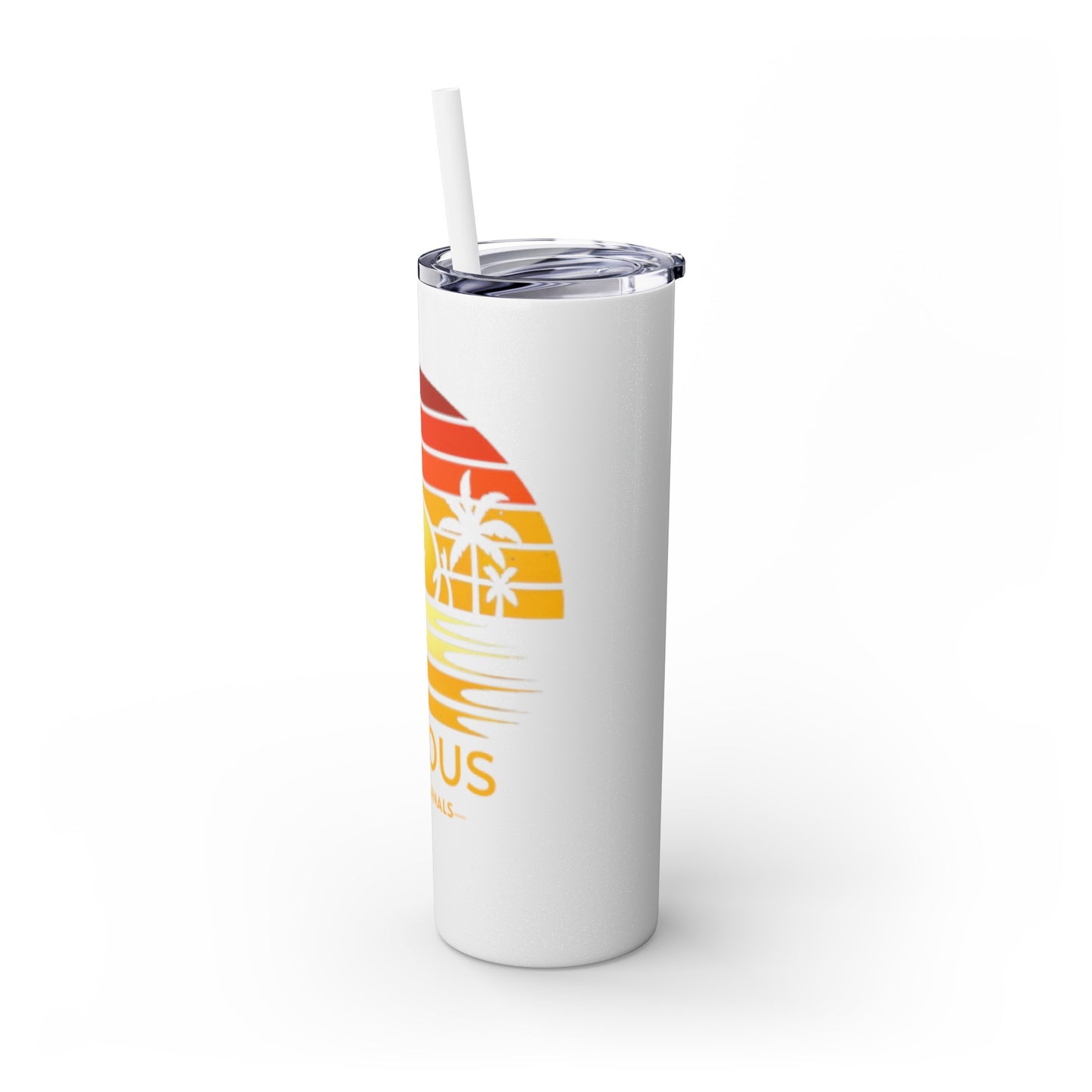 Sunset Glow Skinny Tumbler with Straw, 20oz, Joyous Life Journals