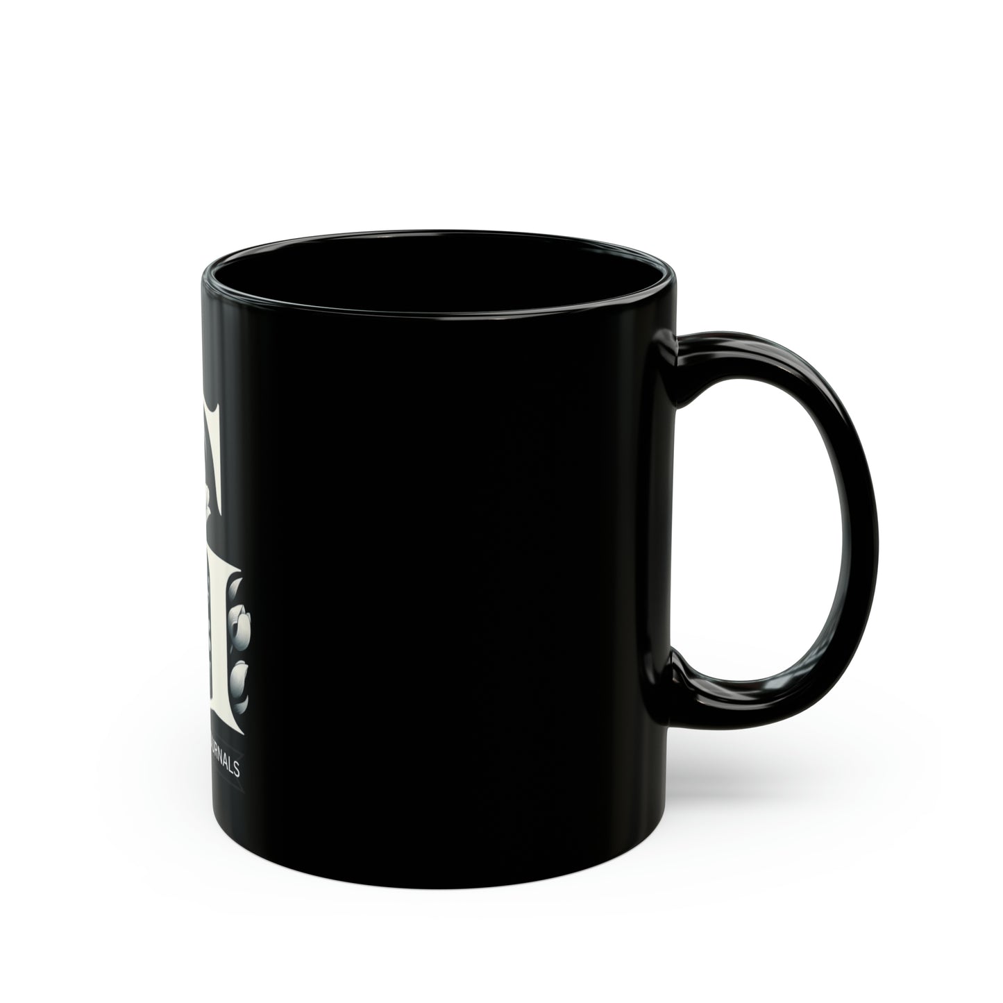 Graceful Glimpse: Classic 'G' Black Coffee Mug, Joyous Life Journals