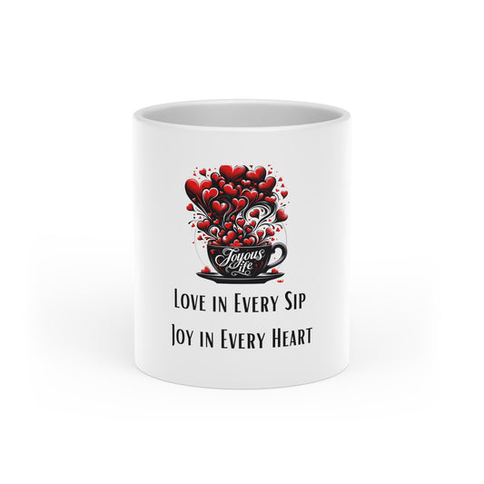 Love in Every Sip - Joy in Every Heart: Heart-Shaped Mug for Daily Inspiration, Joyous Life Journals