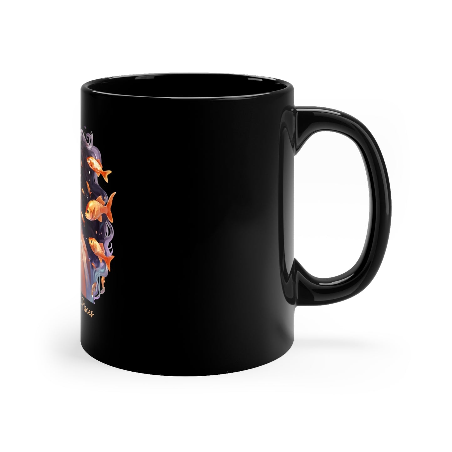 Empathetic Pisces, Joyous Life Journals, 11oz Black Coffee Mug