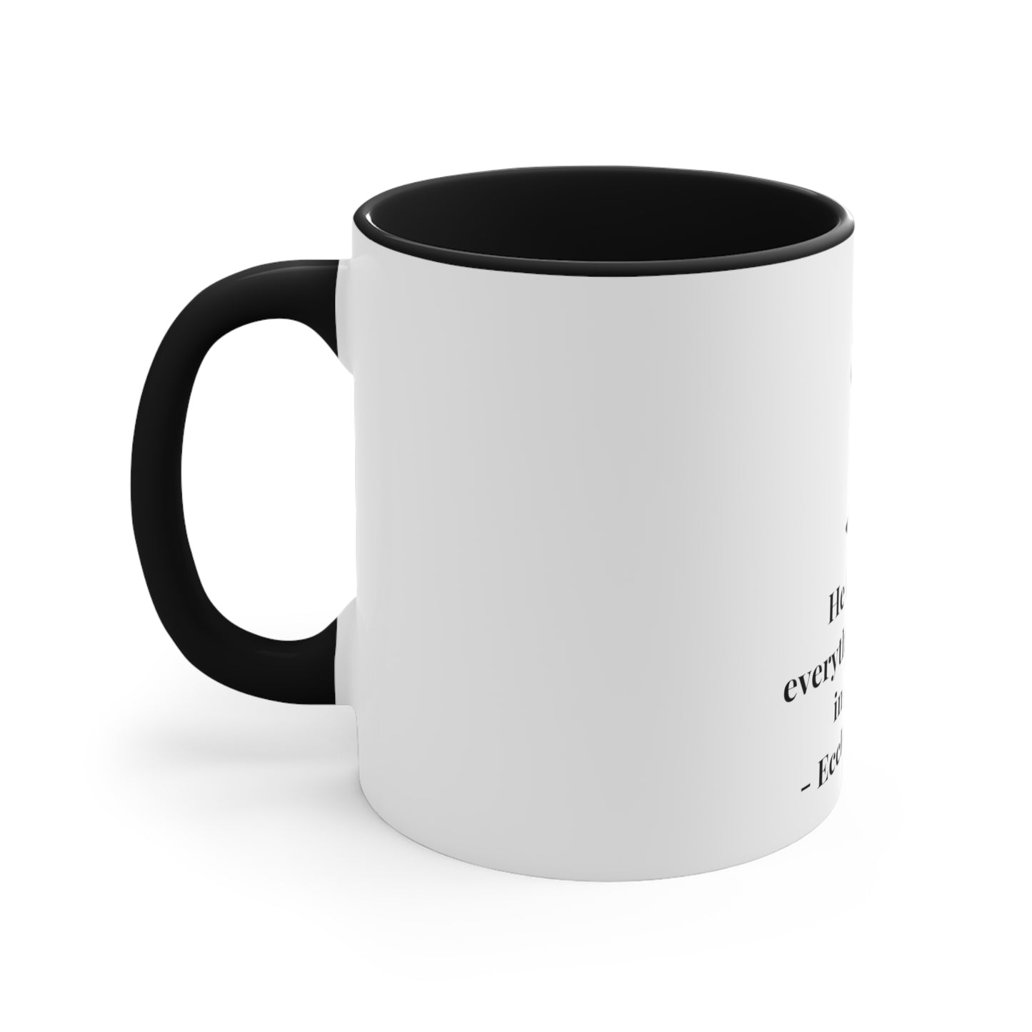 Divine Timing: Ecclesiastes 3:11 Accent Coffee Mug, Joyous Life Journals