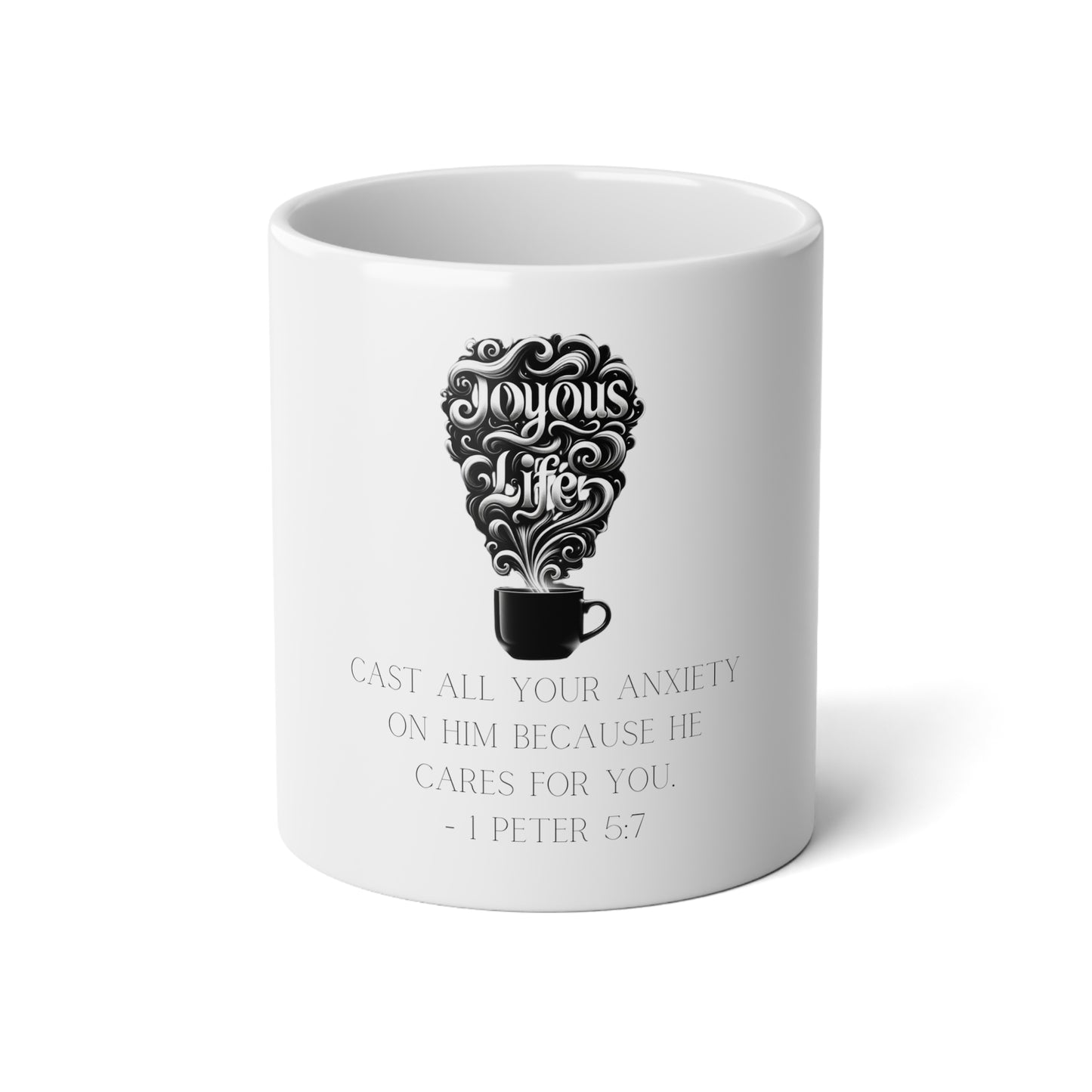 Anxiety Surrendered: 1 Peter 5:7 Jumbo Mug, Joyous Life Journals