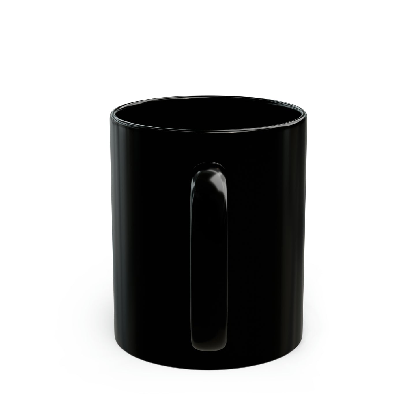 Fluid Finesse: Classic 'F' Black Coffee Mug, Joyous Life Journals