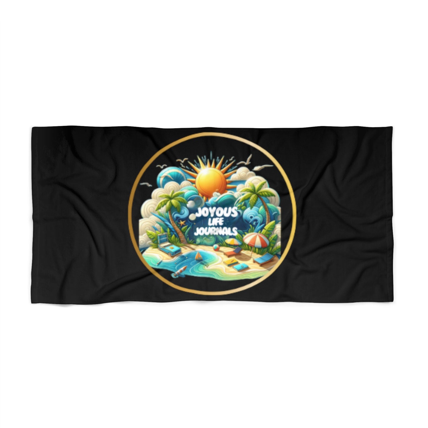 Midnight Ocean Bliss Beach Towel, Joyous Life Journals