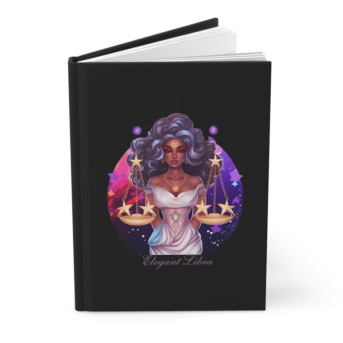 Elegant Libras, Joyous Life Journals, Celestial Elegance Collection Hardcover Journal Matte