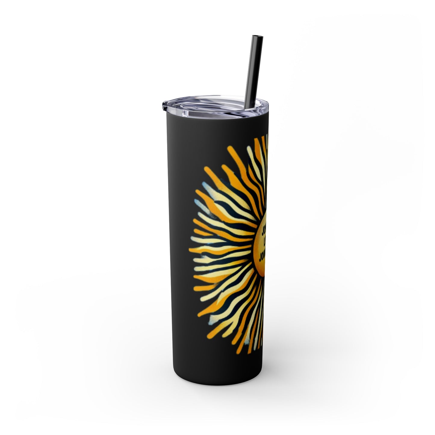 Joyous Life Journals Radiant Sun Tumbler Skinny Tumbler with Straw, 20oz