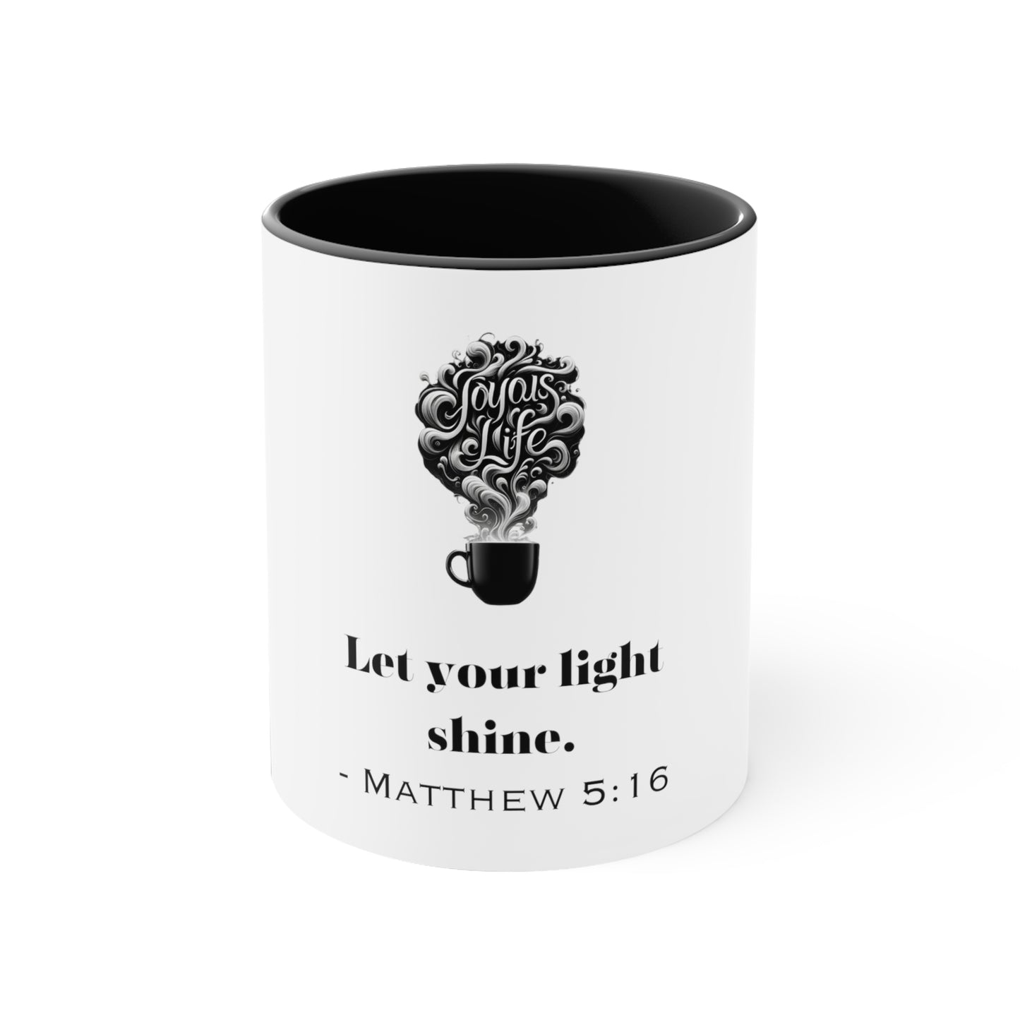 Radiant Glow: Matthew 5:16 Accent Coffee Mug, Joyous Life Journals