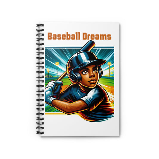 Baseball Dreams Spiral Notebook - Ruled Line, Joyous Life Journals
