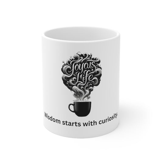 Curiosity & Wisdom - Insightful Ceramic Mug 11oz, Joyous Life Journals