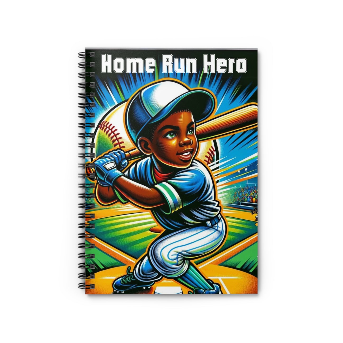 Home Run Hero Spiral Notebook - Ruled Line, Joyous Life Journals