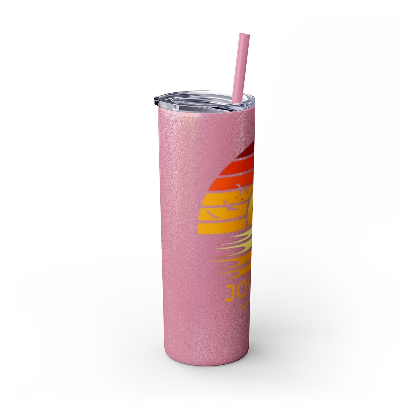 Sunset Glow Skinny Tumbler with Straw, 20oz, Joyous Life Journals