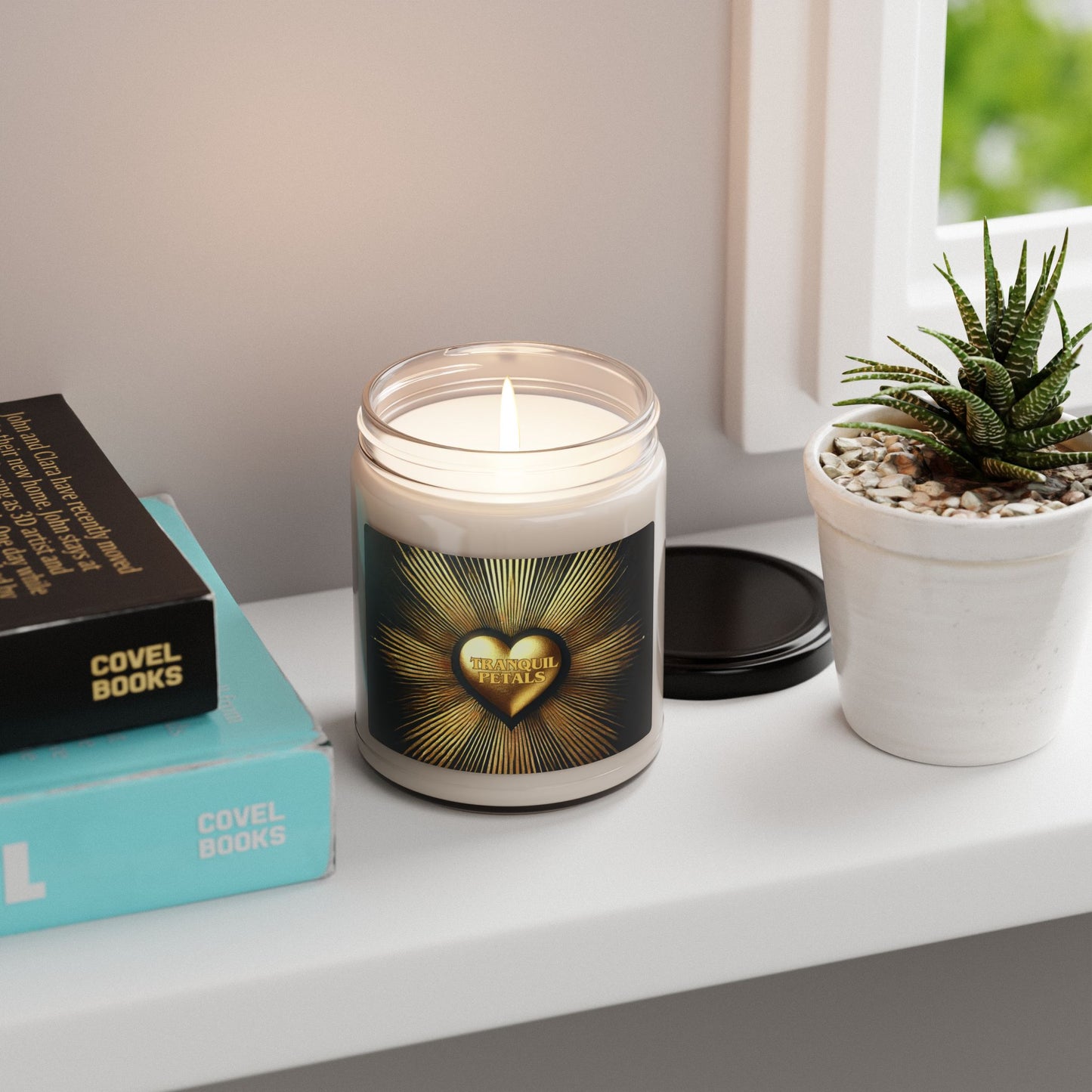 Tranquil Petals: Sea Salt and Orchid Scented Candle, Joyous Life Journals