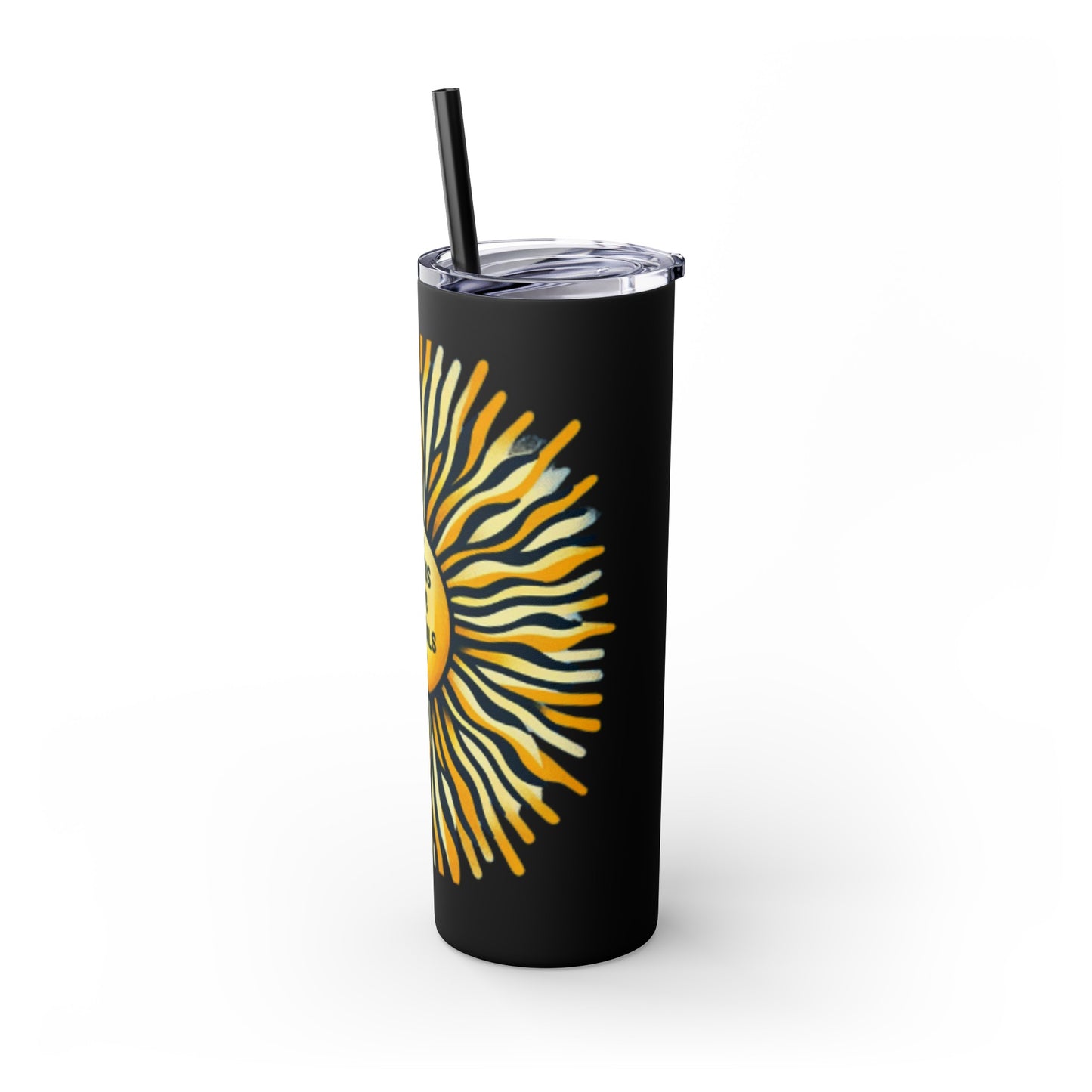 Joyous Life Journals Radiant Sun Tumbler Skinny Tumbler with Straw, 20oz