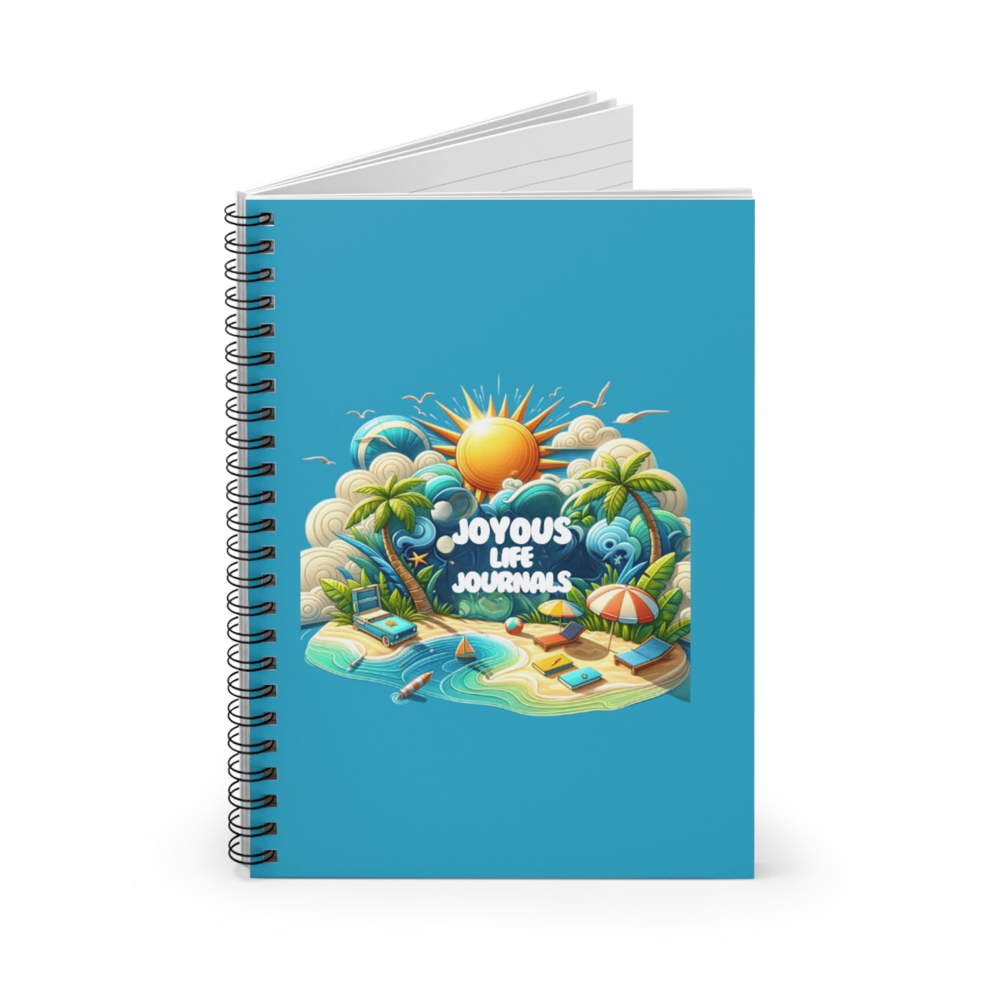 Ocean Bliss Spiral Notebook - Ruled Line, Joyous Life Journals